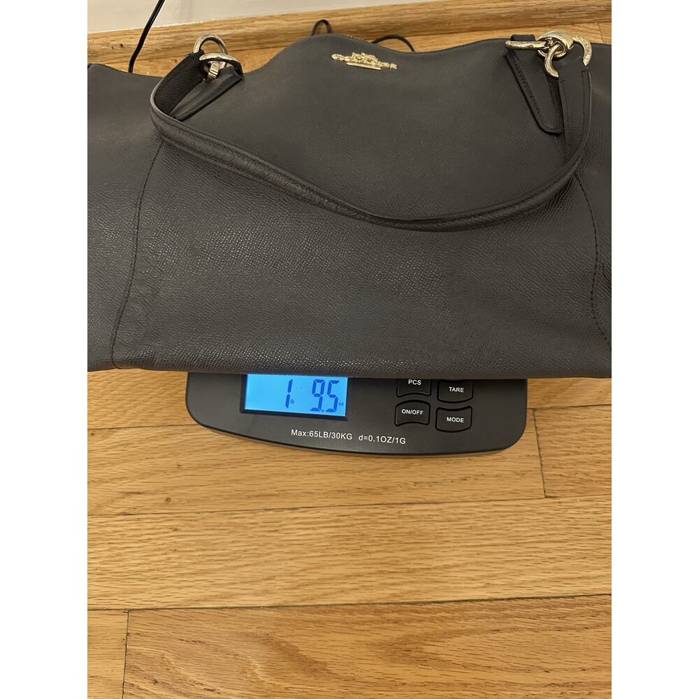 Coach Ava Crossgrain F57526 Navy Leather Tote Bag Zip Top Shoulder Bag Classic - Picture 11 of 14